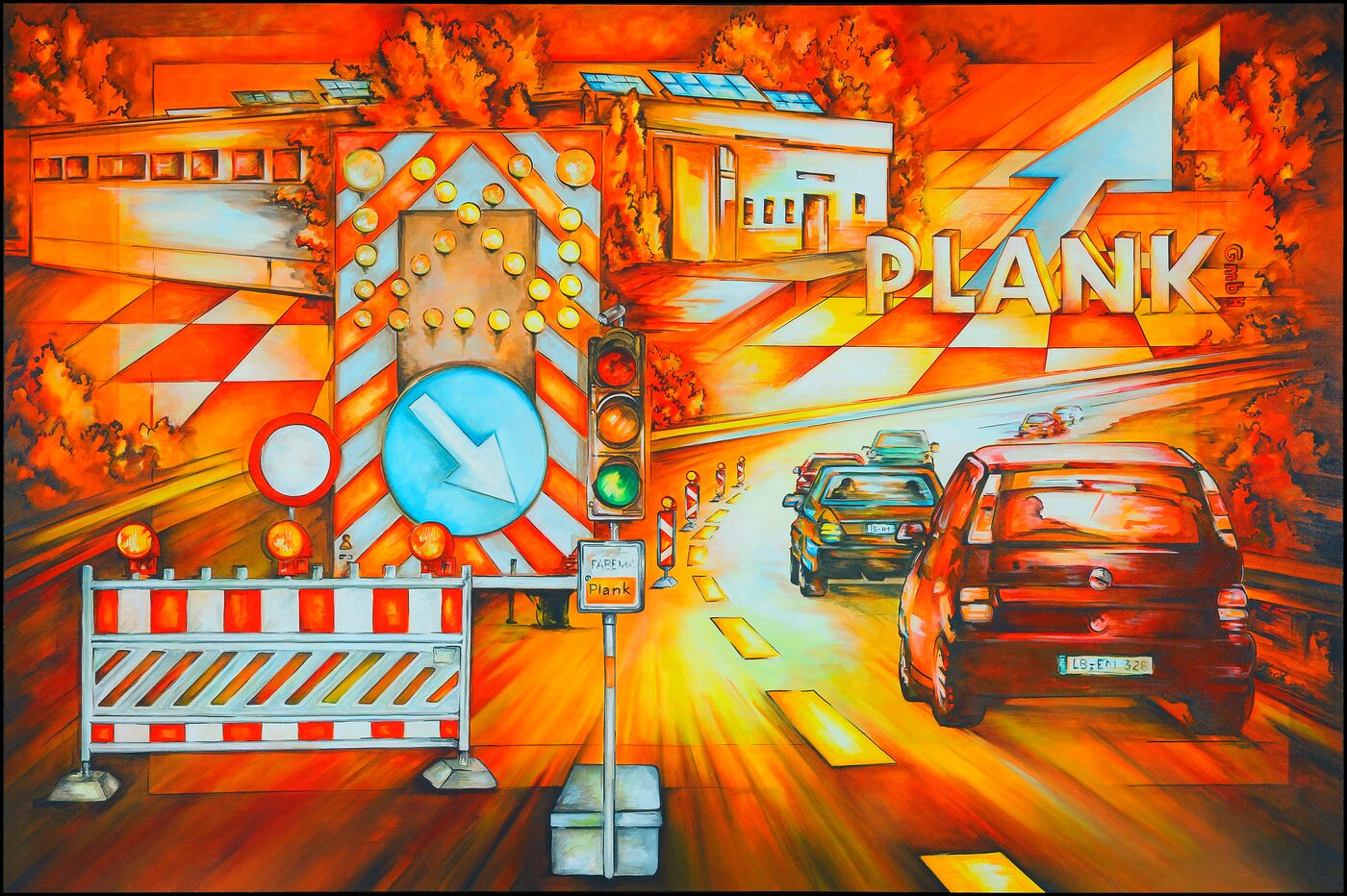 Plank, Strassenbauabschrankungen