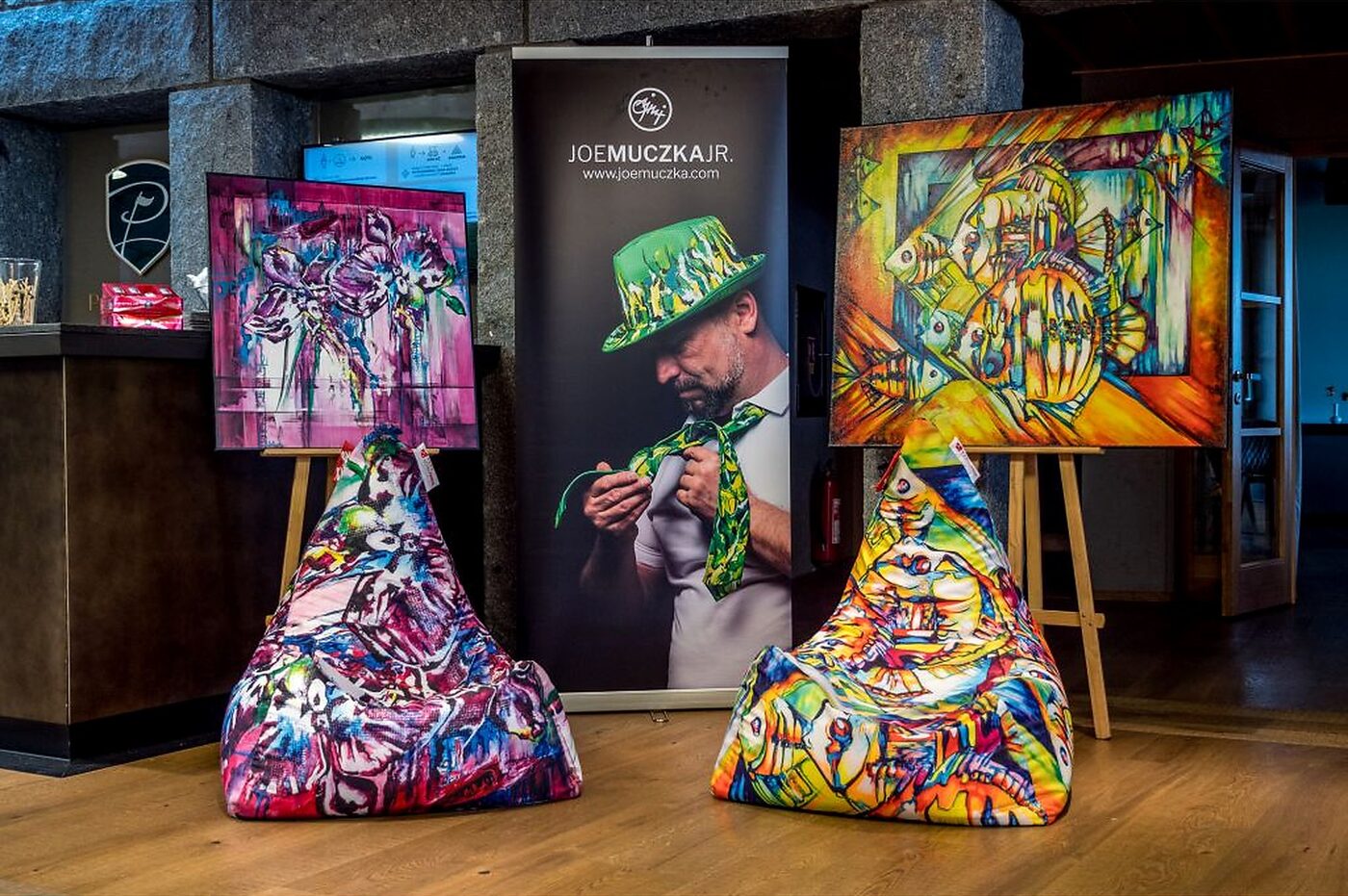 Golfista roku 2017, Bemalte Objekte und Roll-up