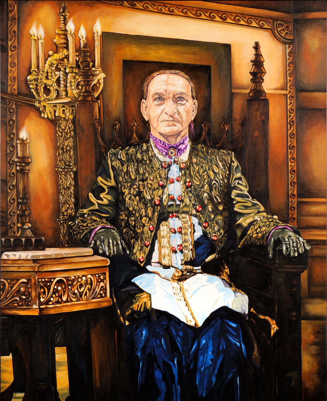 Painting by Joe Muczka jr.: Sir Ben Kingsley as the vampire king Kagan in the film BloodRayne