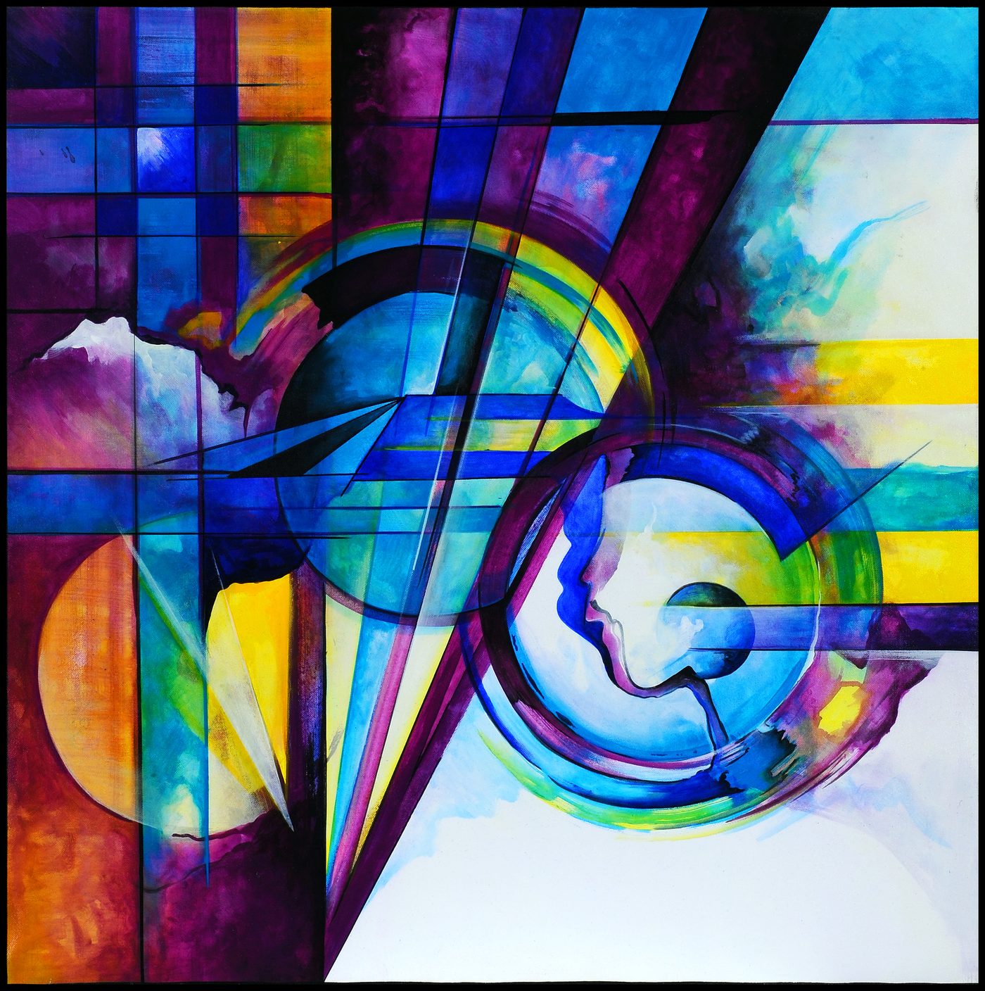 Acrylgemälde «Strahlen» von Joe Muczka jr.