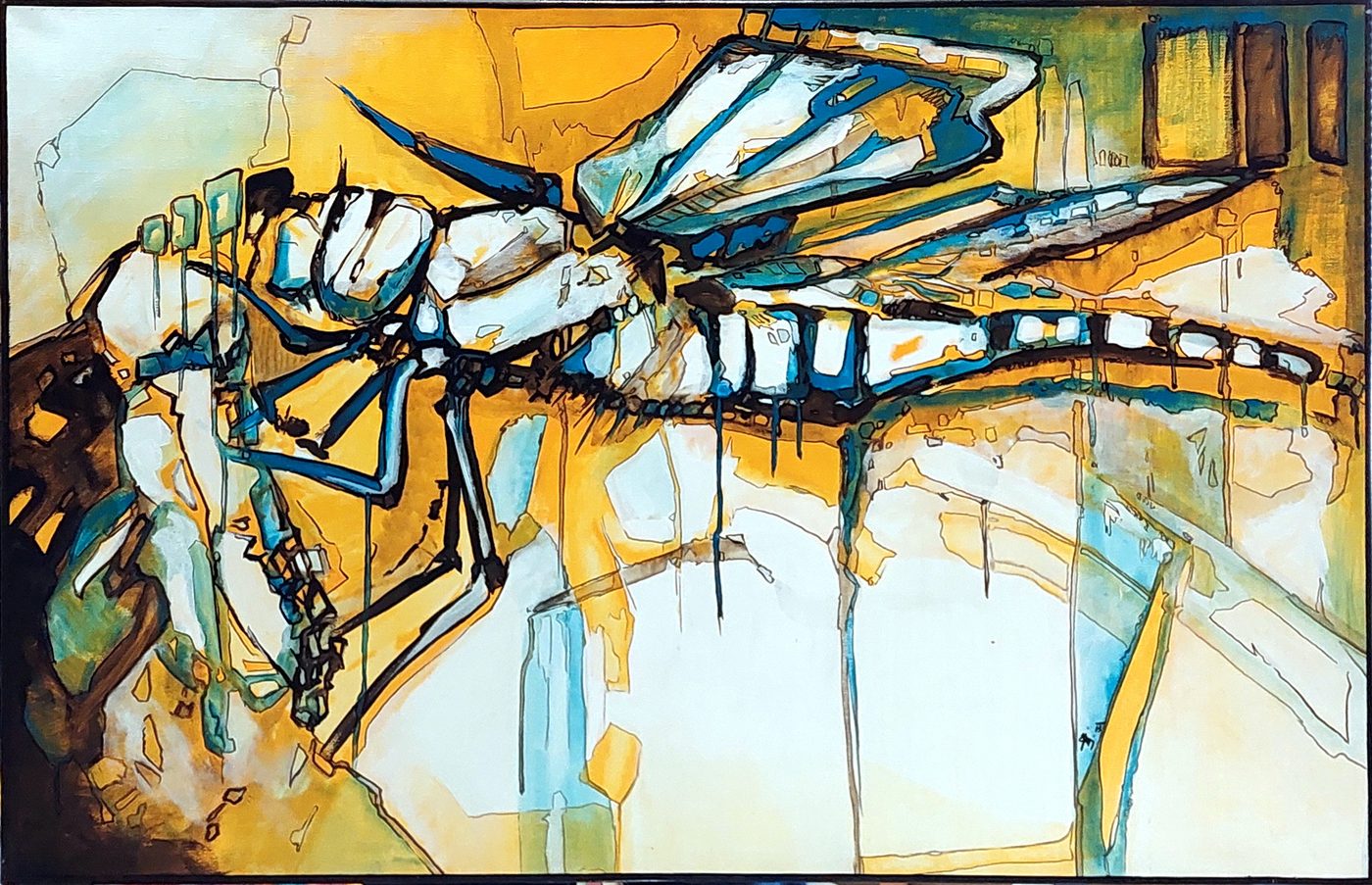 Acrylgemälde «Libelle» von Joe Muczka jr.