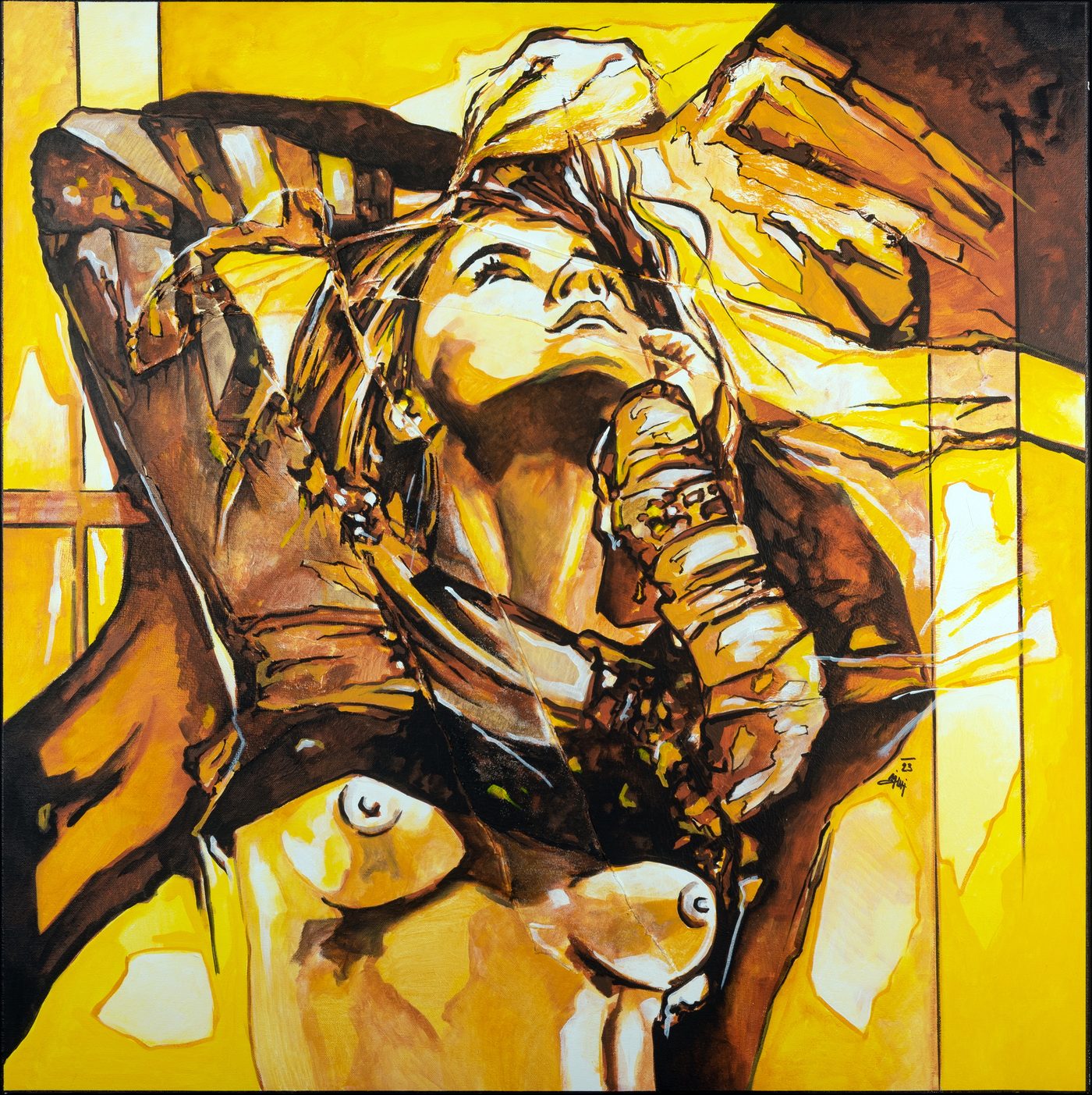 Acrylgemälde «Die braune Erscheinung» von Joe Muczka jr.